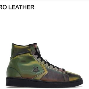 Converse Iridescent High-Top Sneakers with Leather Finish